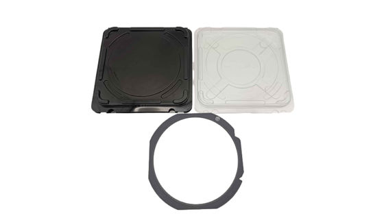 Купить Черный квадратный кламшелл Single Flex Frame Wafer Shippers, подходящий для хранения и транспортировки вафелей online manufacture