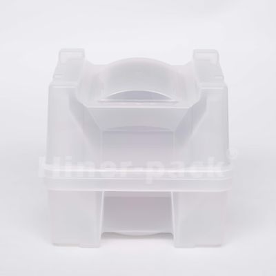 Прозрачный PP материал Вертикальный стиль подставки для вафелей 8 '' Wafer Shipping Box для кремниевых вафелей